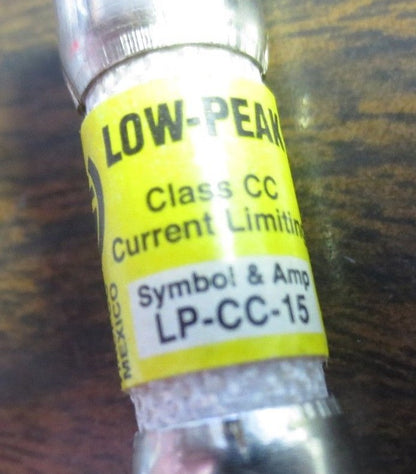 COOPER BUSSMANN LP-CC-15 LOW-PEAK  FUSE - LOT of 3