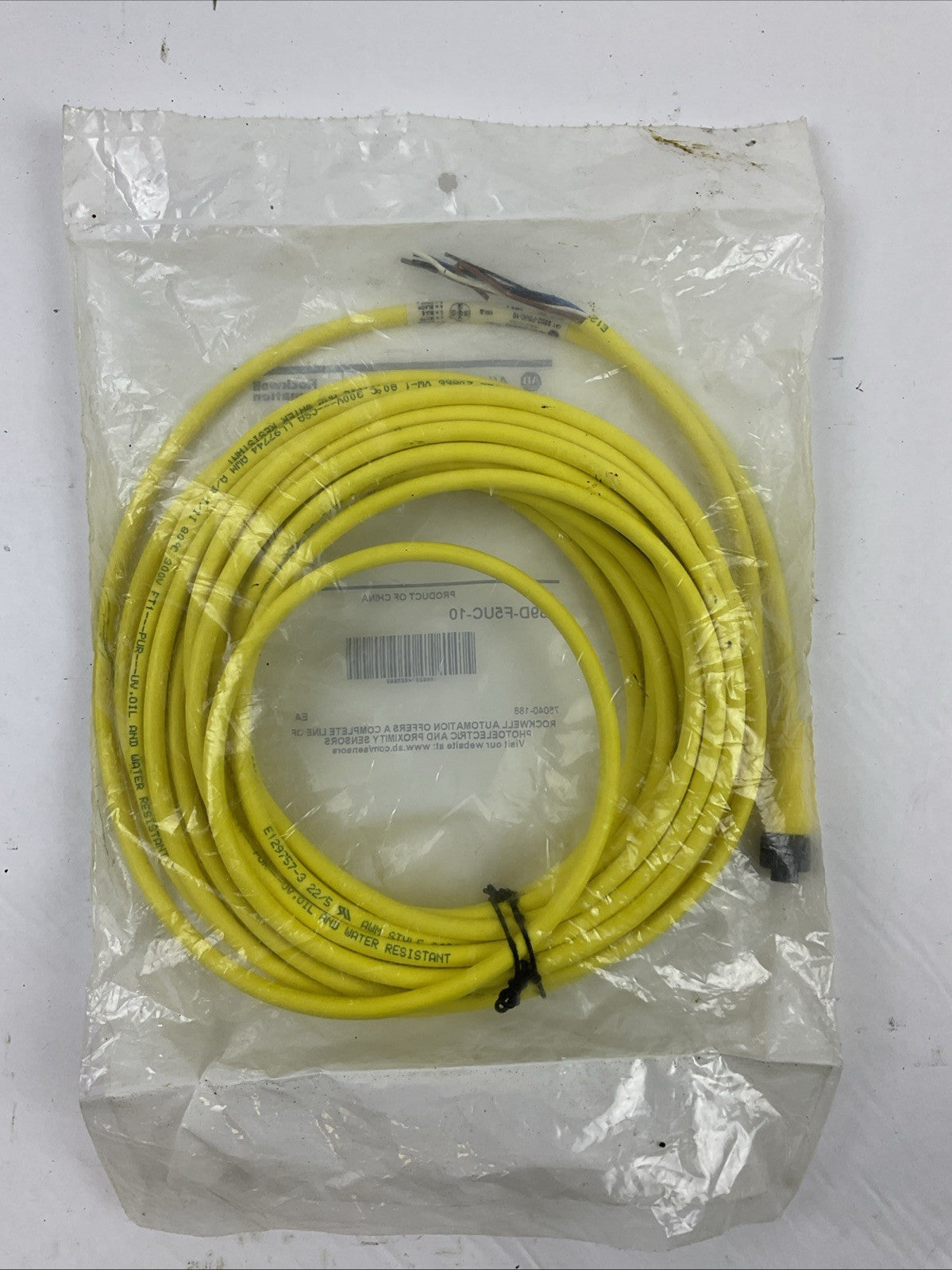 ALLEN BRADLEY 889D-F5UC-10 QD CORDSET 5 PIN DC MICRO STRAIGHT 10 METER SER B