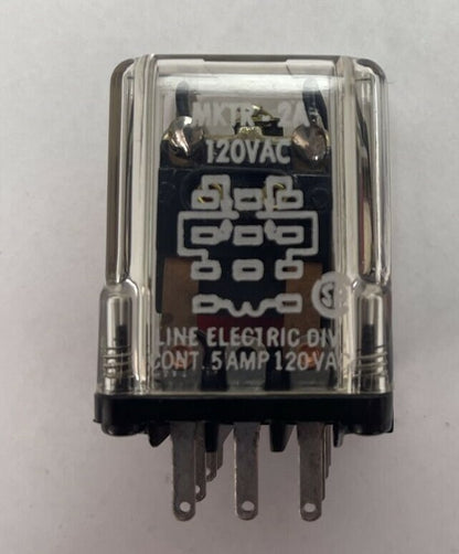 LINE ELECTRIC MKTR-2A RELAY CONT.5A 120VAC COIL 120VAC