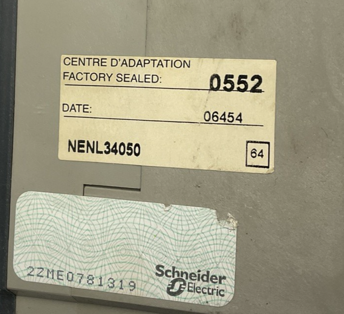 MERLIN GERIN NSE100N NENL34050 CIRCUIT BREAKER 50A 480V *SHUNT WIRE LENGTH VARY*
