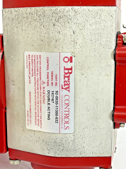 BRAY 92-0830-11300-532/ 50-0406-12610-532/630250-21410536/ 316SS BV/ 8" WHEEL
