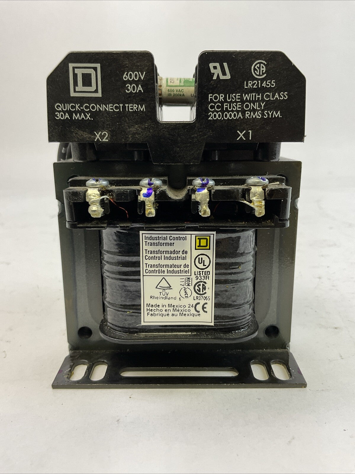 SQUARE D 9070TF100D3 TRANSFORMER 50/60HZ 0.1kVA