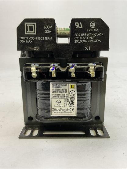 SQUARE D 9070TF100D3 TRANSFORMER 50/60HZ 0.1kVA