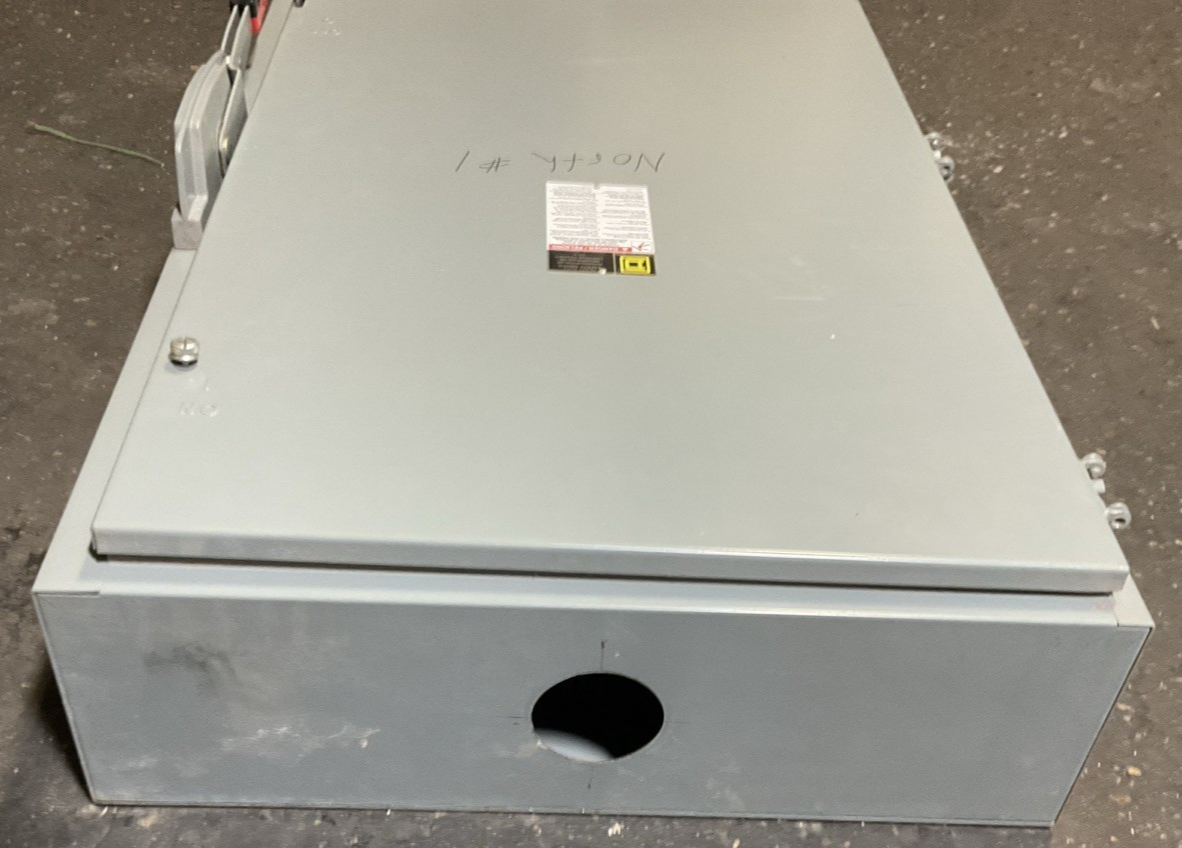 SQUARE D H366 FUSIBLE SAFETY SWITCH TYPE 1 SERIES E04 600AMP 600V