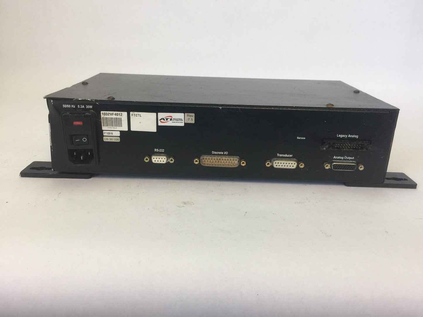 ATI FTCTL FORCE/TORQUE SENSOR CONTROLLER SYSTEM 115VAC 50/60HZ 0.3A 30W