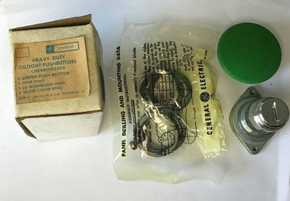 GENERAL ELECTRIC CR2940UK200G GREEN PUSHBUTTON LG MUSHROOM HEAD