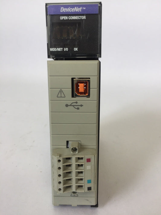 ALLEN BRADLEY 1756-DNB DEVICENET COMMUNICATION MODULE SER D 24VDC F/W REV 11.003