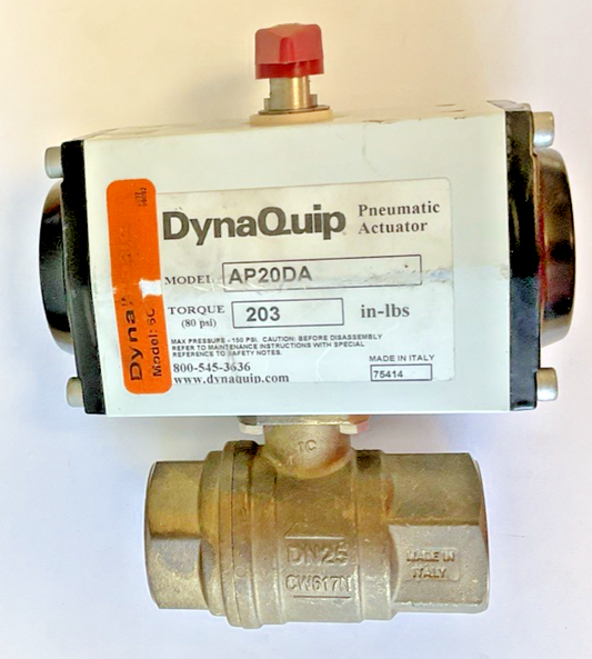 DYNAQUIP AP20DA PNEUMATIC ACTUATOR 80PSI 203IN-LBS