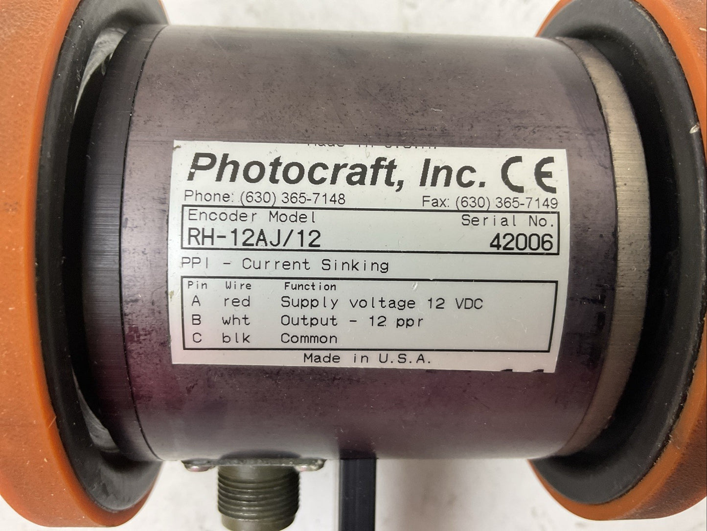 PHOTOCRAFT RH-12AJ/12 ENCODER 12VDC