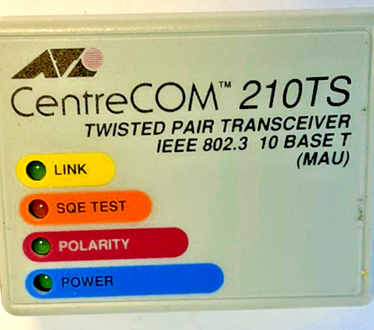 ALLIED TELESYN INTERNATIONAL AT-210TS CENTRECOM TRANSCEIVER IEEE 802.3 12VDC
