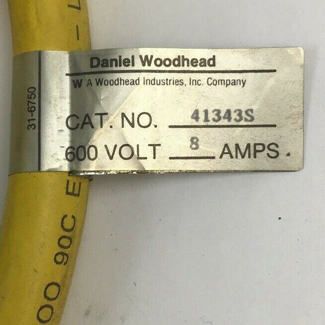 WOODHEAD/BRAD HARIISON 41343S SAFETY YELLOW 16/5 SOO 90C  CORD ***LOT OF 2***