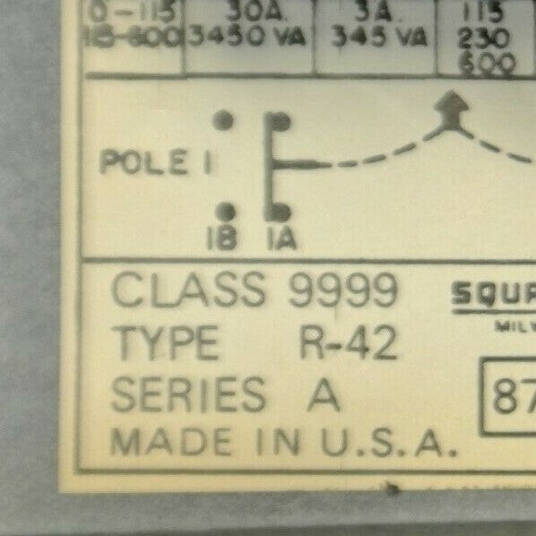 SQUARE D / 9999 R42 / ELECTRICAL INTERLOCK / 0-600V / NEW SURPLUS / LESS BRACKET
