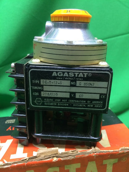 AGASTAT DE-Y-12-S TIME/DELAY/RELAY G 85042 208/220 V