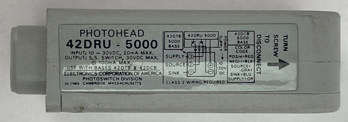 ELECTRONICS CORPORATION OF AMERICA 42DRU-5000 PHOTOHEAD 30VDC