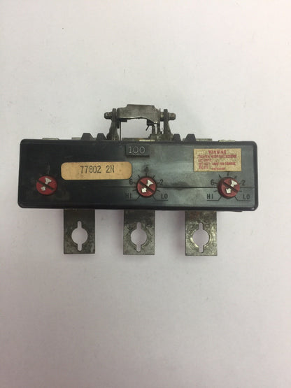 WESTINGHOUSE HKA3100T 100A TRIP UNIT 3POLE MAG TRIP-ADJ 500-1000A