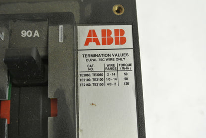 ABB ESB23090L CIRCUIT BREAKER 240V, 90A, 3-POLE - NEW SURPLUS