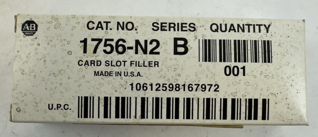 ALLEN BRADLEY 1756-N2 CARD SLOT FILLER 1756N2 SERIES B