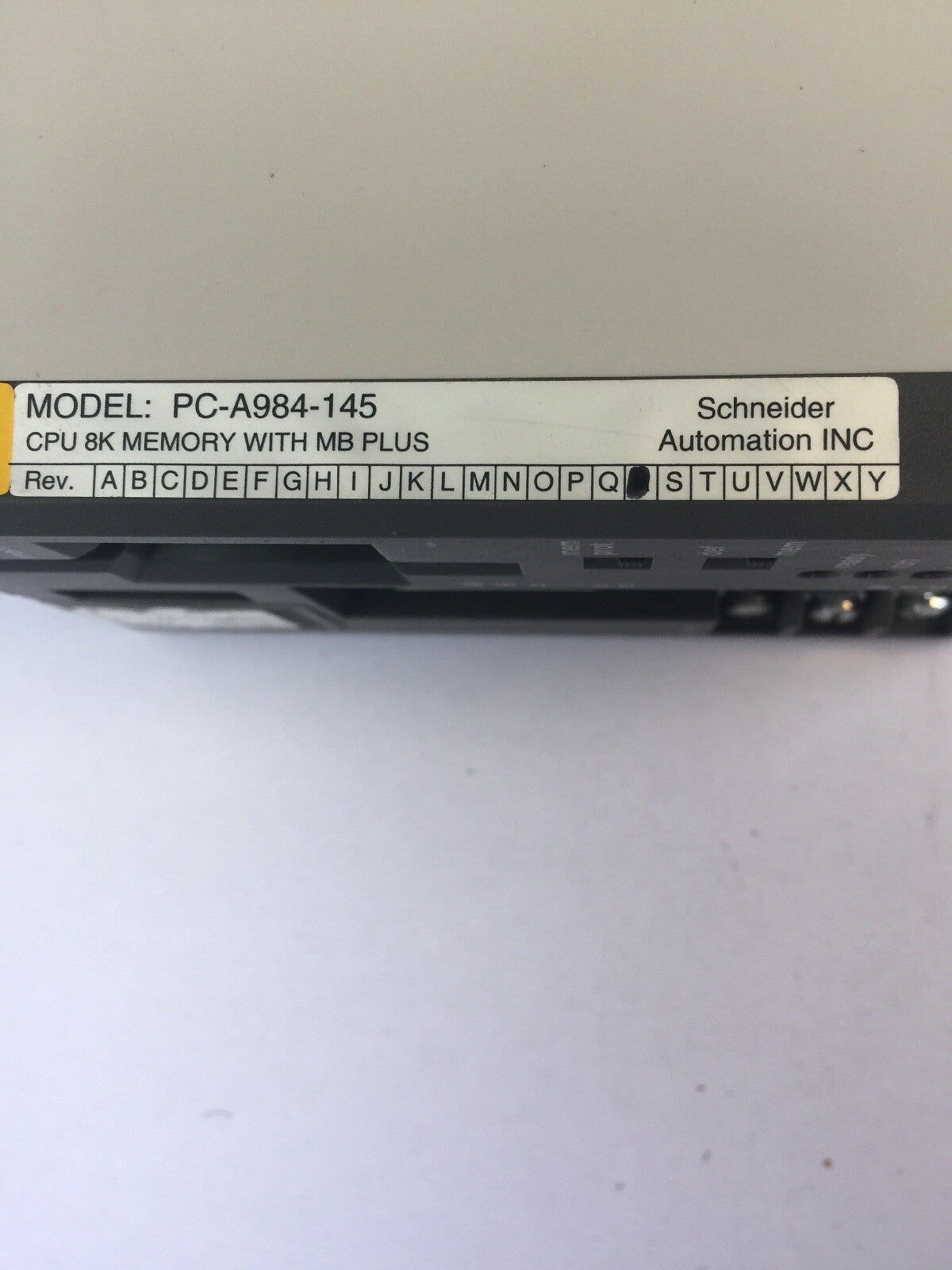 MODICON PC-A984-145 COMP 984 CPU 8K MEM 1XMB MB+ MBPLUS MODBUS 24VDC MODULE REV