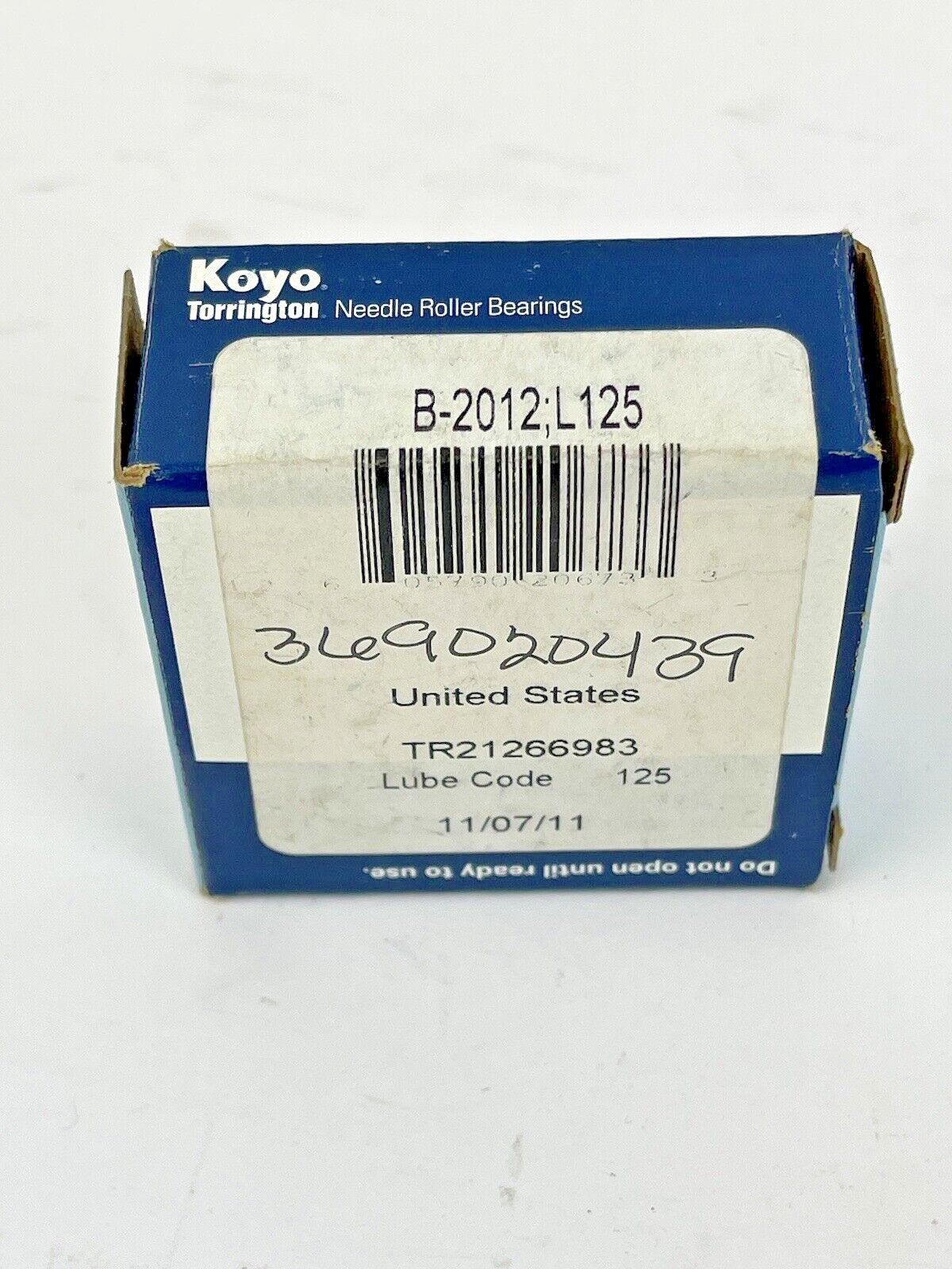 KOYO - B-2012 - Needle Roller Bearing - B-2012;L125- 1-1/4 in Bore, 1- 1/2 in OD