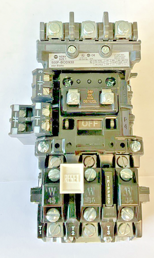 ALLEN BRADLEY 500F-BOD930 STARTER SER.C W/ DB762DL COIL, W45 HEATERS
