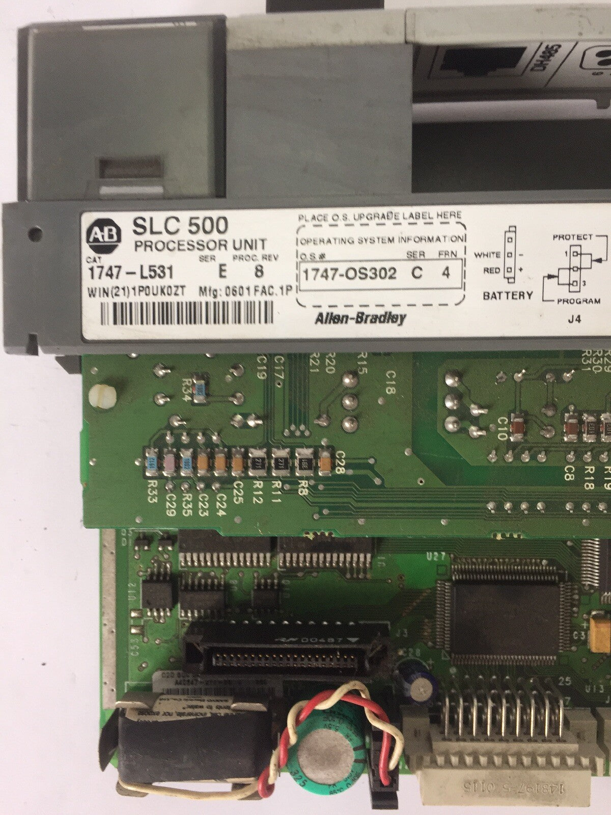 ALLEN BRADLEY 1747-L531 PROCESSOR UNIT 24VDC SER E PROC. REV 8