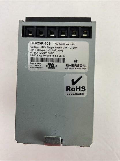 SOLA STV25K-10S SURGE SUPPRESSOR 120V SINGLE PHASE 2W+G 20A