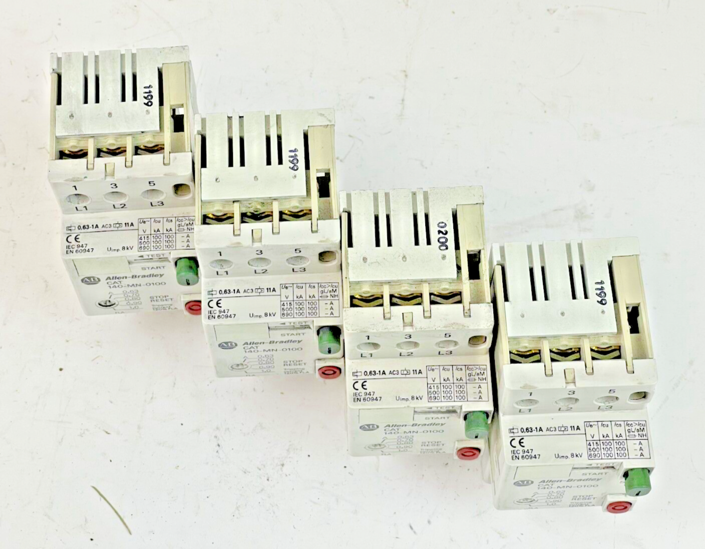 ALLEN BRADLEY *LOT OF 4* 140-MN-0100 SER. C - MANUAL MOTOR STARTERS