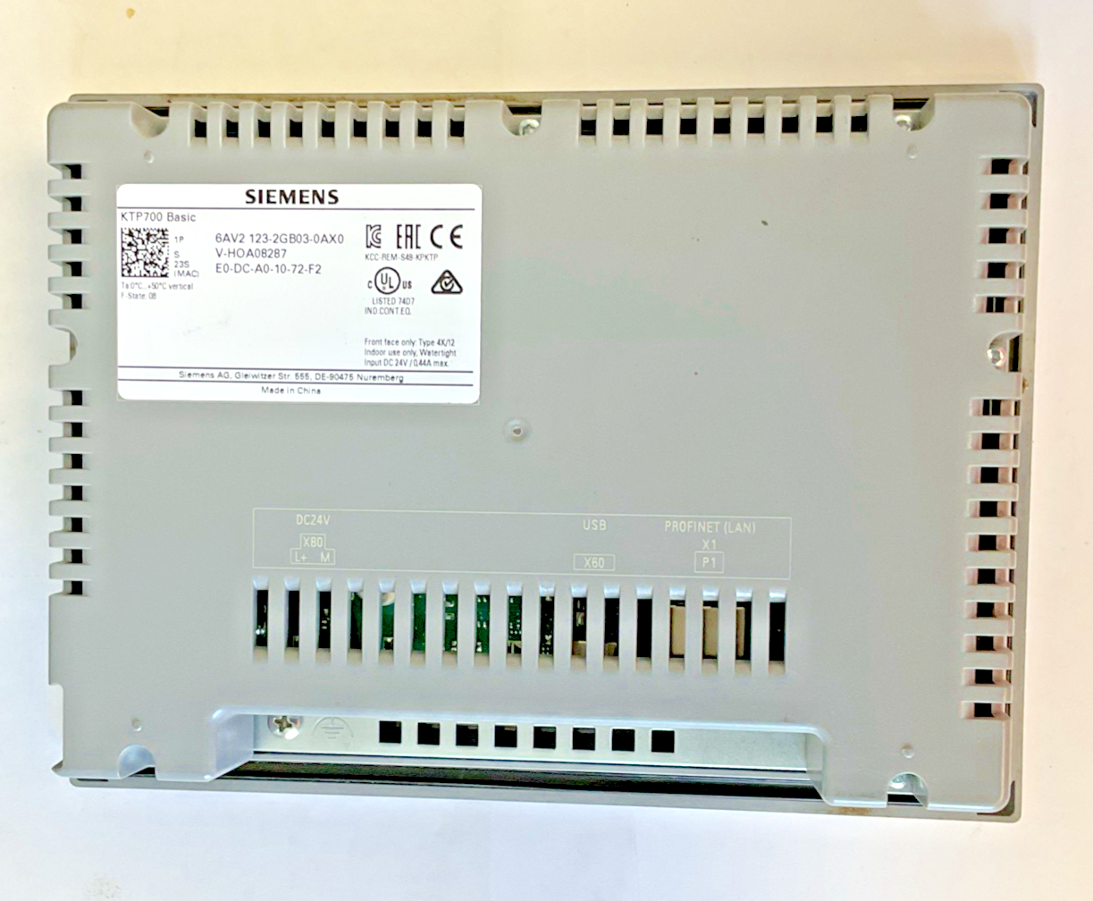SIEMENS 6AV2 123-2GB03-0AX0 HMI KTP700 BASIC 24VDC SIMATIC TOUCH PANEL