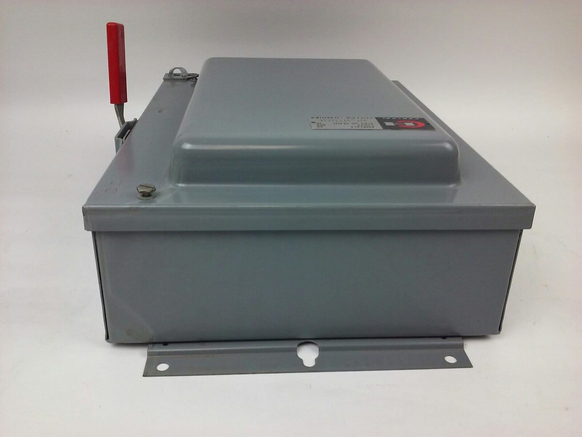 CUTLER HAMMER 4105H2432H, H.D. SAFETY SWITCH, 60A, 600VAC, 4 POLE, MAX H.P. 50