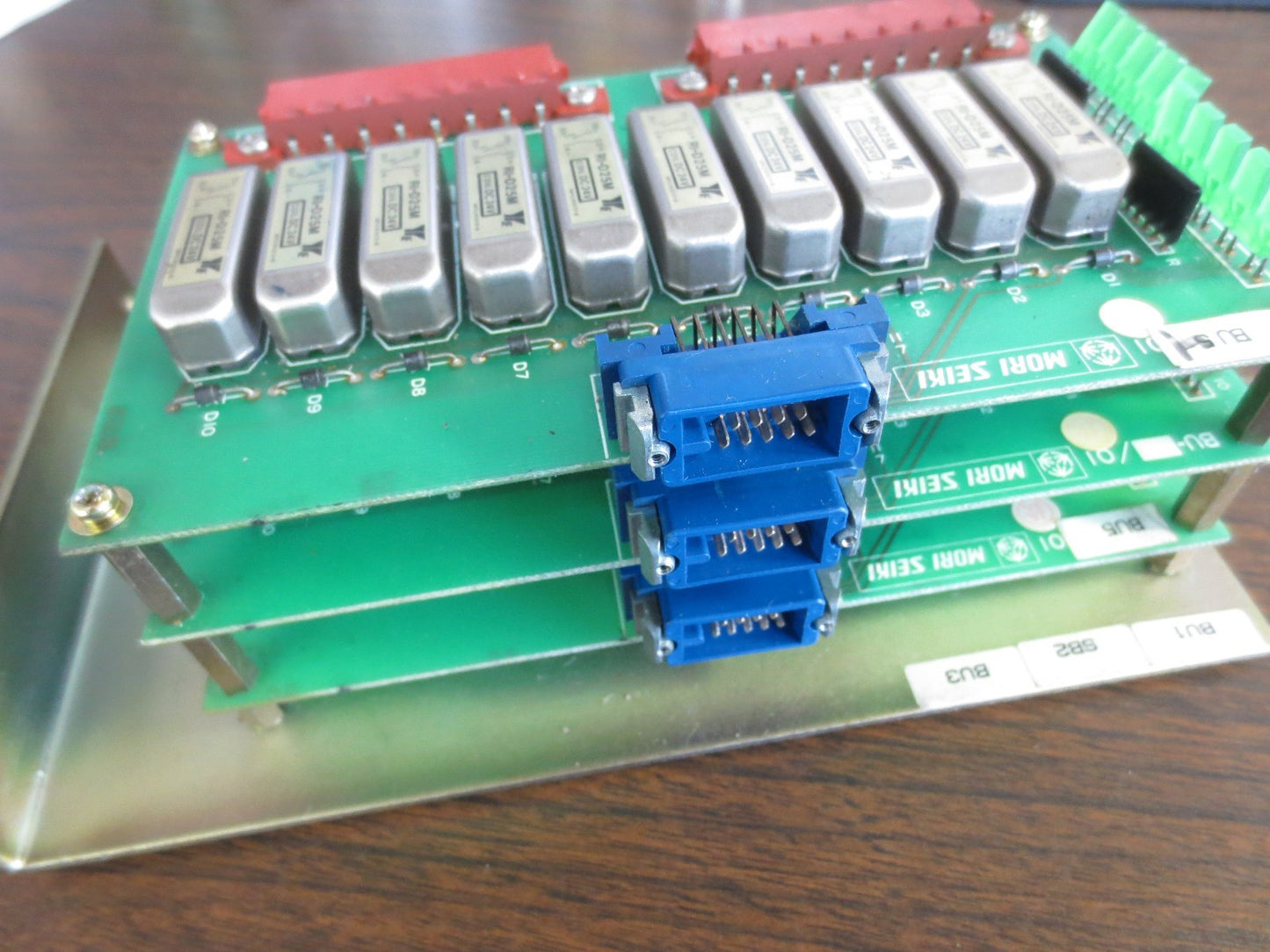MORI SEIKI D-0204 BU1 SB2 BU3 BU5 CIRCUIT BOARDS (3) / RELAY CONTROL ASSEMBLY
