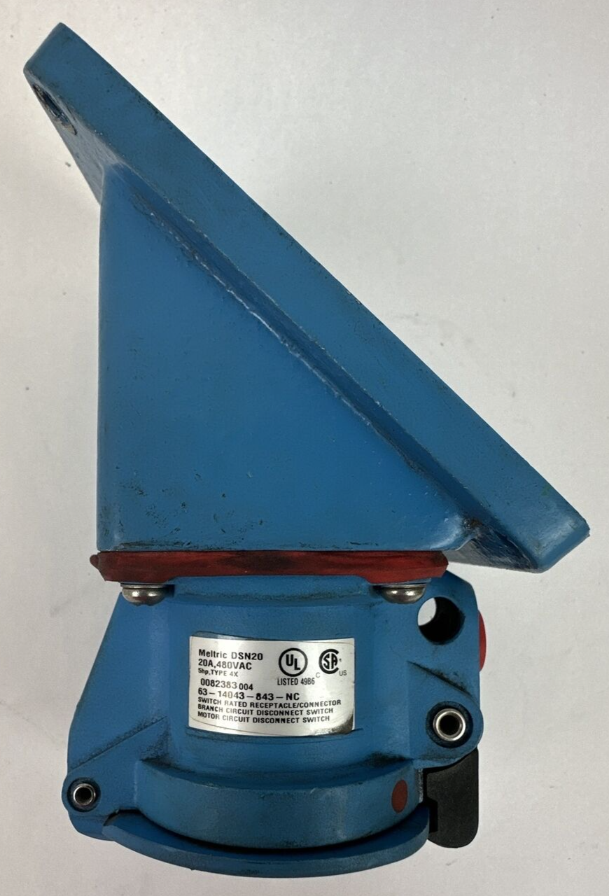 MELTRIC DSN20 20A 480VAC TYPE 4X 63-14043-843-NC RECEPTACLE/CONNECTOR