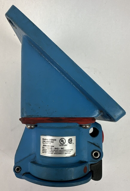 MELTRIC DSN20 20A 480VAC TYPE 4X 63-14043-843-NC RECEPTACLE/CONNECTOR