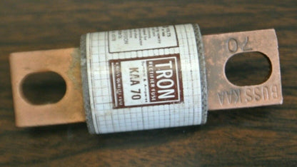 LOT of 9 / BUSSMANN / TRON KAA70 RECTIFIER FUSES / 130V / 70A / NEW SURPLUS