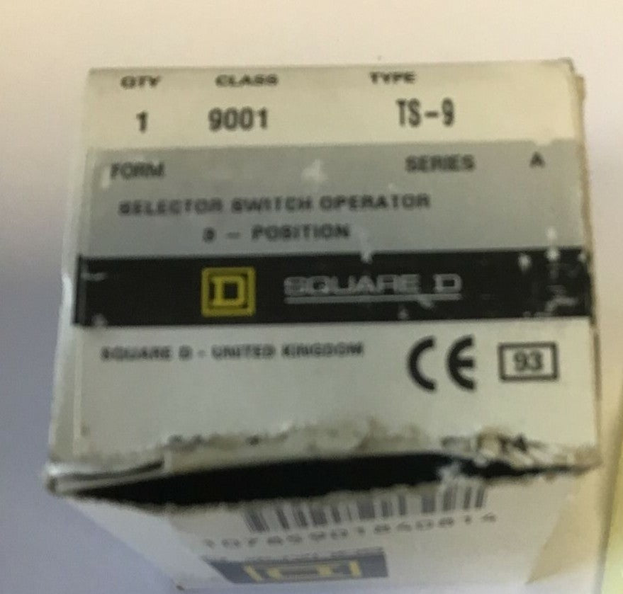 SQUARE D 9001 TS-9 SLECTOR SWITCH OPERATOR SER.A 3POS