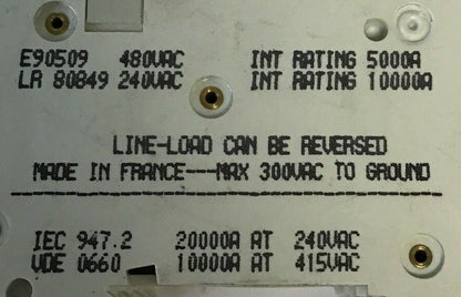 MERLIN GERIN multi9 C60N CIRCUIT BREAKER 3A-type B, 480VAC
