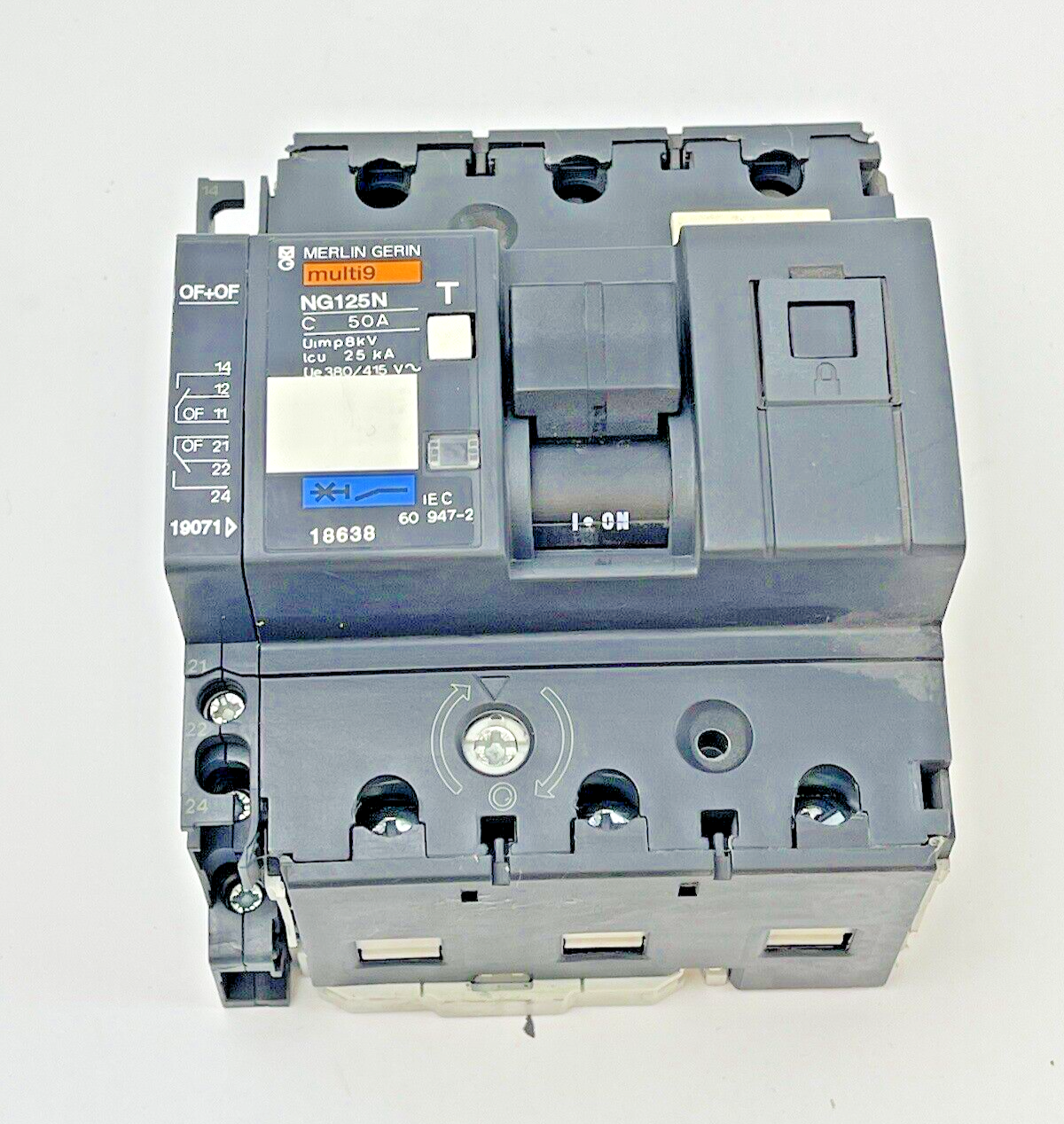 MERLIN GERIN - NG125N - CIRCUIT BREAKER - MULTI 9 C 50 A, 3 POLE, 25kA