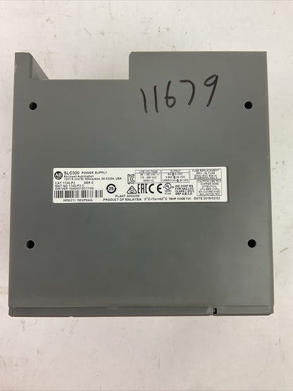 ALLEN BRADLEY 1746-P2 SER C DIR/VER 10000019377/09 SLC500 POWER SUPPLY
