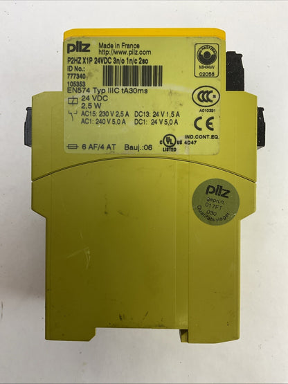 PILZ P2HZ X1P 24VDC 3N/O 1N/C 2SO SAFETY RELAY