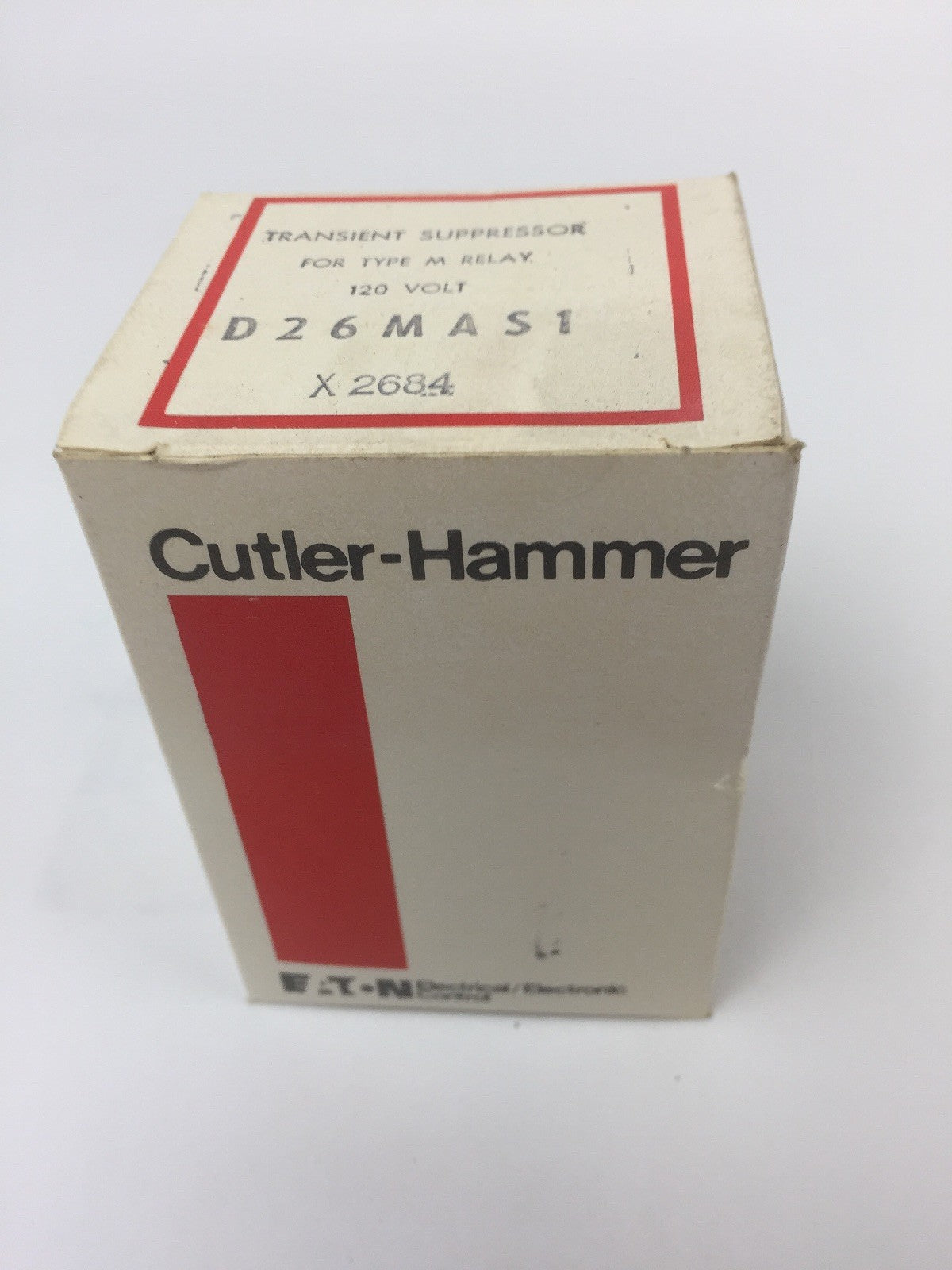 CUTLER HAMMER D26MAS1 TRANSIENT SUPPRESSOR FOR TYPE M RELAY 120 VOLT