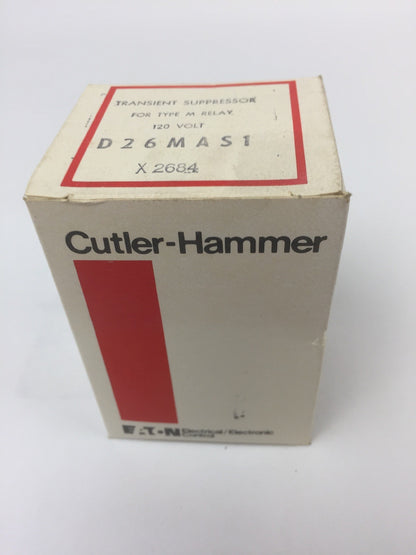 CUTLER HAMMER D26MAS1 TRANSIENT SUPPRESSOR FOR TYPE M RELAY 120 VOLT