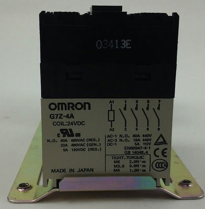 2 Omron relay G7Z-4A , 24Vdc - G7Z4A (two mounted) (NEW SURPLUS)