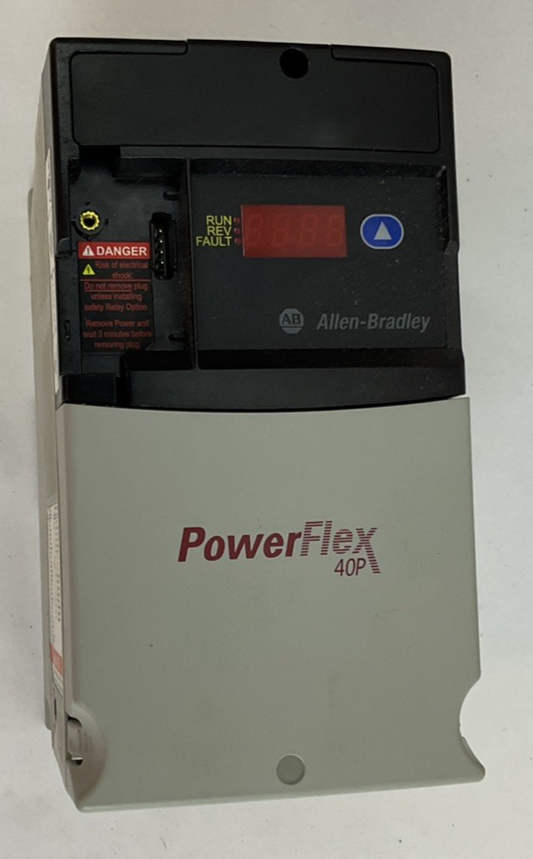 ALLEN BRADLEY 22D-D2P3N104 POWER FLEX 40P AC DRIVE OUTPUT  INPUT 480V 1HP 3.2A