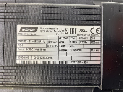 WITTMANN MCS12H41-RS4P1 U AC SERVO MOTOR 220VAC 4050 R/MIN