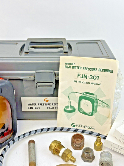 FUJI TECOM - FJN-301 - PORTABLE FUJI WATER PRESSURE RECORDER W/ TUBES & PAPER