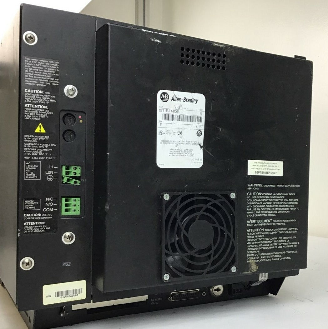 ALLEN BRADLEY 2711E-T14C6X PANELVIEW SER.E FRN 5.16 REV E 115/230VAC
