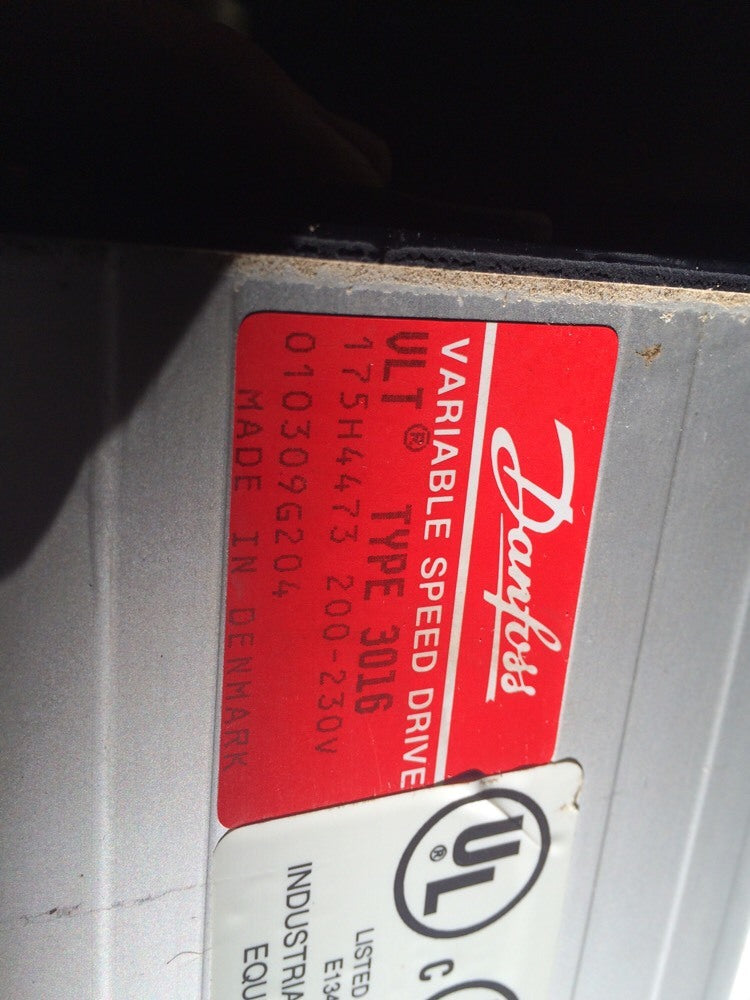 DANFOSS VLT TYPE 3016 175H4473 ADJUSTABLE FREQUENCY DRIVE 20HP  3x200-230 V
