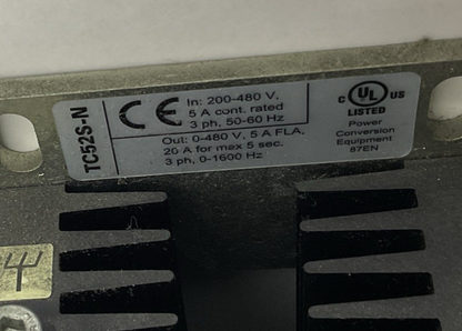 ATLAS COPCO TC52S- N ASSEMBLY SYSTEMS CONTROLLER 480V 20A 3PH 5A 50-60HZ