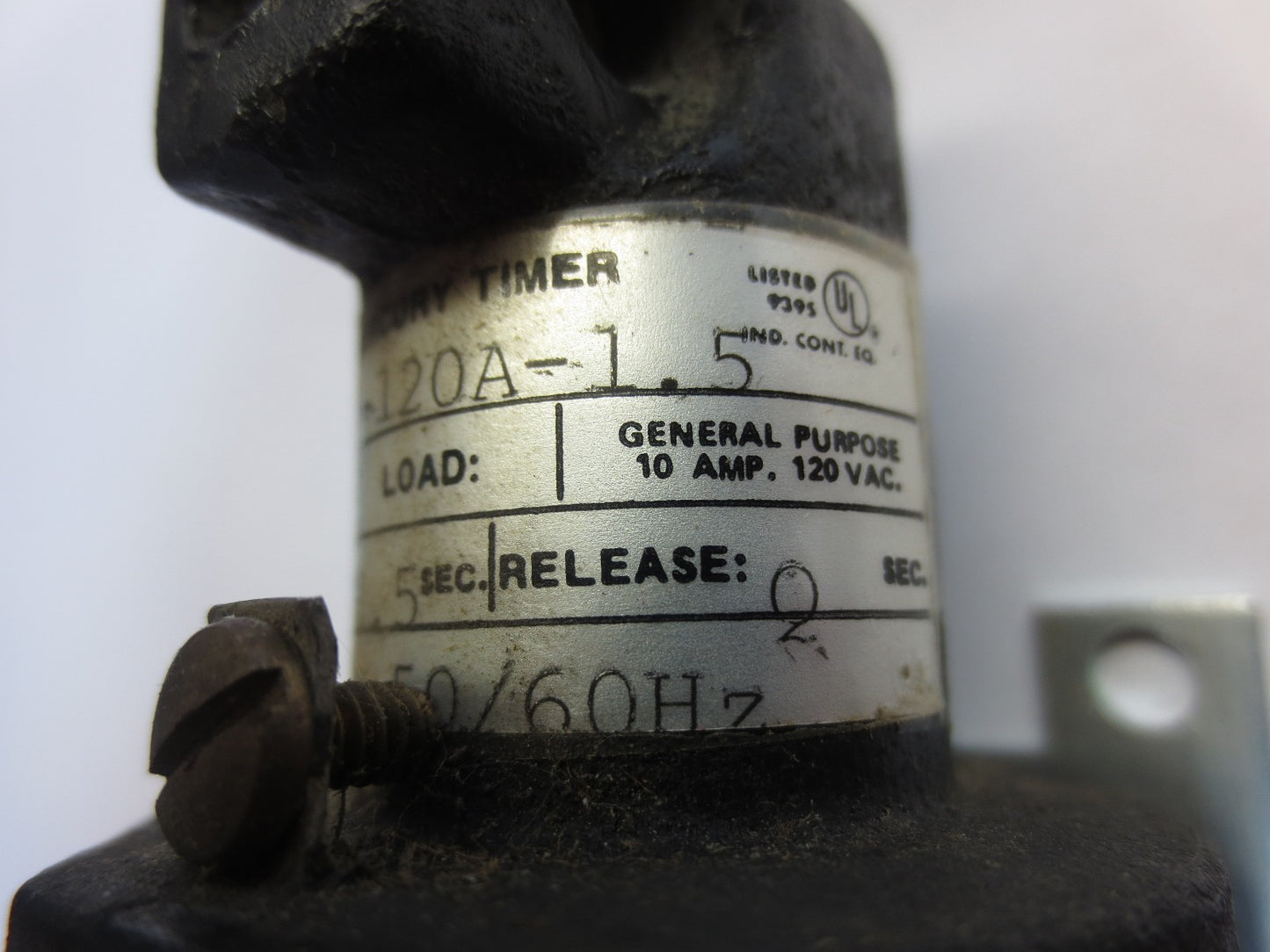 DOO-120A-1.5 MERCURY TIMER - GEN. PURPOSE 10A 120VAC - USED