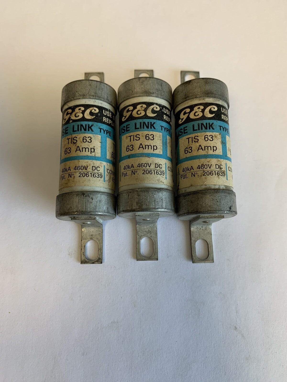 GEC TIS63 63A 460V HRC Fuse "Lot of 3"