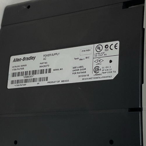 ALLEN BRADLEY 1756-PA75/B POWER SUPPLY W/ 1756-A10 10 SLOT RACK